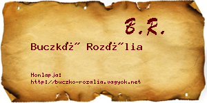 Buczkó Rozália névjegykártya