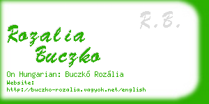 rozalia buczko business card